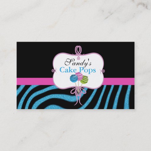 Customizable cake pop business cards