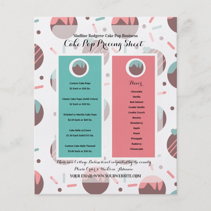 cake-pop-business-logo-pricing-list-flyer-zazzle