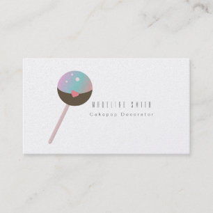 Cake Pop Cookie Baking Cake Decorator Colorful Business Card