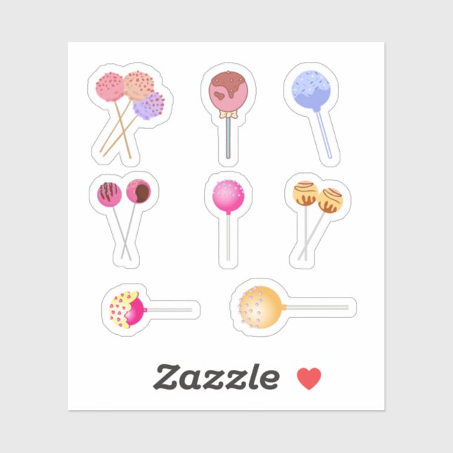 Cake Pop Stickers (Sheet)