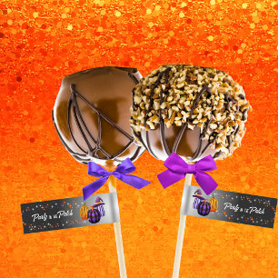 Cake Pop Tags Halloween Party in the Patch Wrap Around Address Label