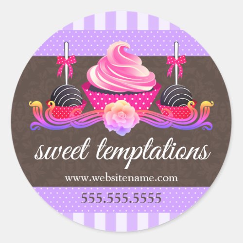 Cake Pops and Cupcake Bakery Box Seals