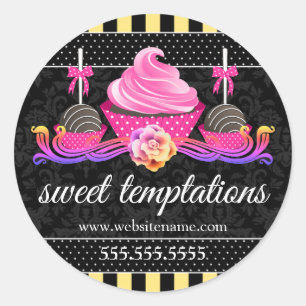 Cake Pops and Cupcake Bakery Box Seals