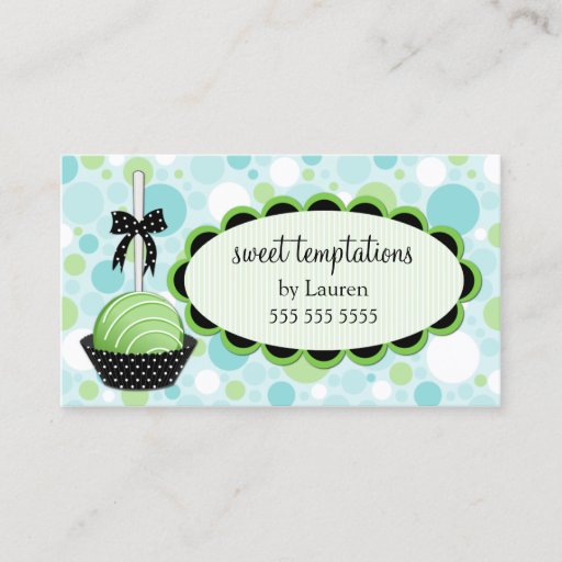 Customizable Cake Pops Business Cards