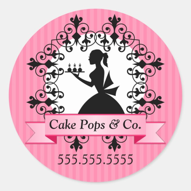 Cake Pops Bakery Box Seals (Front)