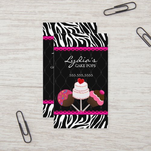 Cake Pops Bakery Business Cards