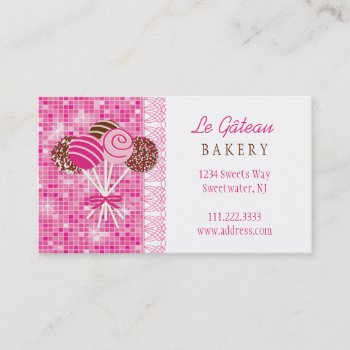 Cake Pops Bakery : Business Card by luckygirl12776 at Zazzle