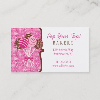 Cake Pops Bakery : Business Card by luckygirl12776 at Zazzle