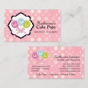 Cake Pops Bakery Business Card