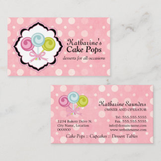 Cake Pops Bakery Business Card