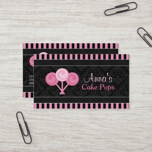Cake Pops Bakery Business Cards