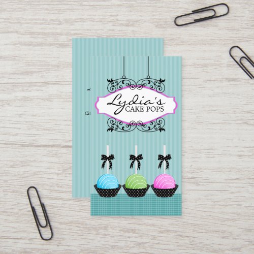 Cake Pops Bakery Business Cards