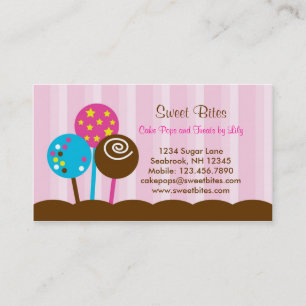 Cake Pops Bakery Business Card