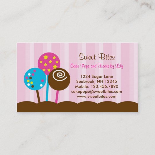 Cake Pops Bakery Business Card