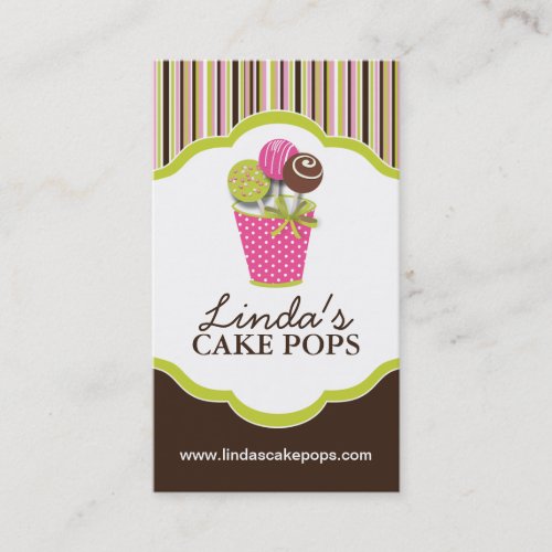 Cake Pops Bakery Cards