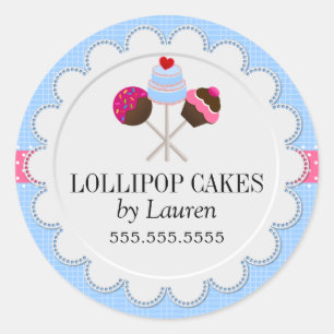 Cake Pops Bakery Stickers