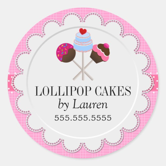 Cake Pops Bakery Stickers (Front)