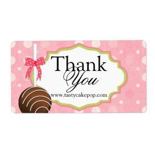 Cake Pops Bakery Thank You Label