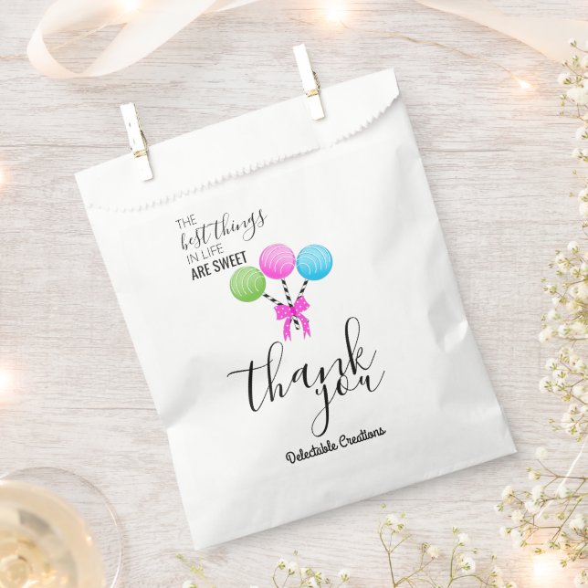 Cake Pops Baking Packaging Favor Bag (Clipped)
