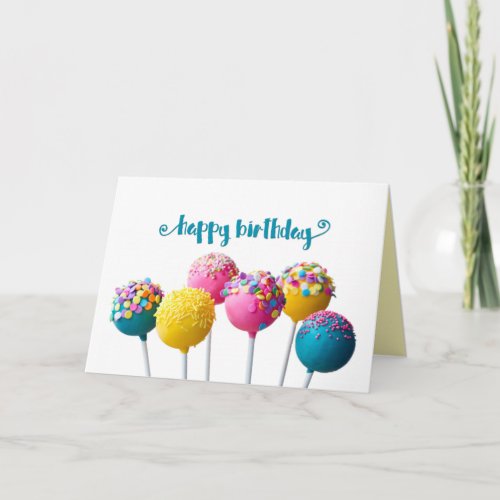 Cake Pops Birthday Card