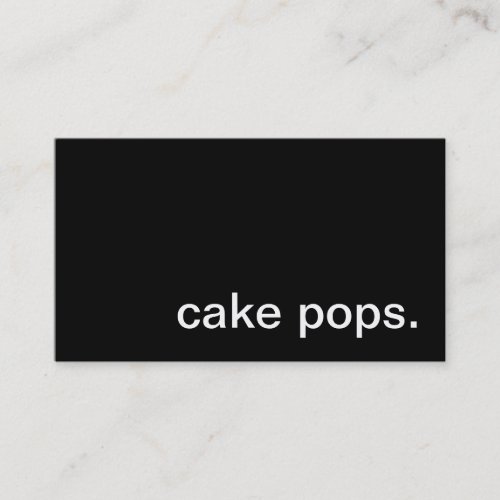 Cake Pops Business Card