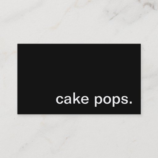 Customizable Cake Pops Business Card