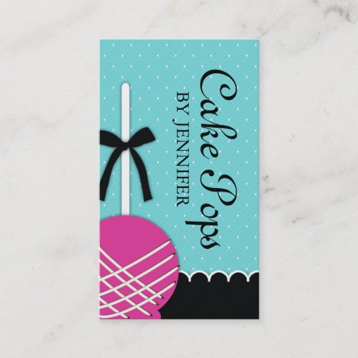 Customizable Cake Pops Business Cards
