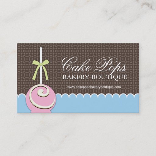 Customizable Cake Pops Business Cards