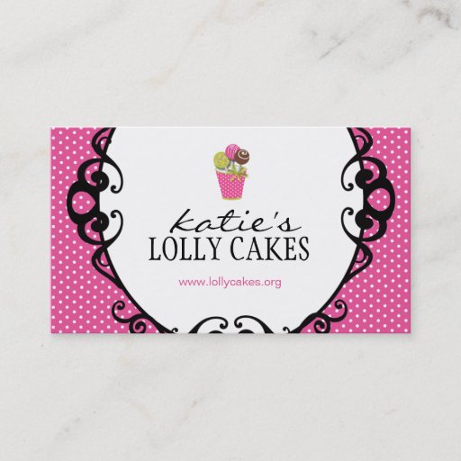 Customizable Cake Pops Business Cards