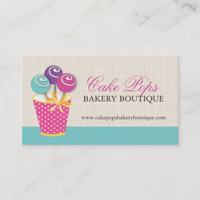 Cake Pops Business Cards (Front)