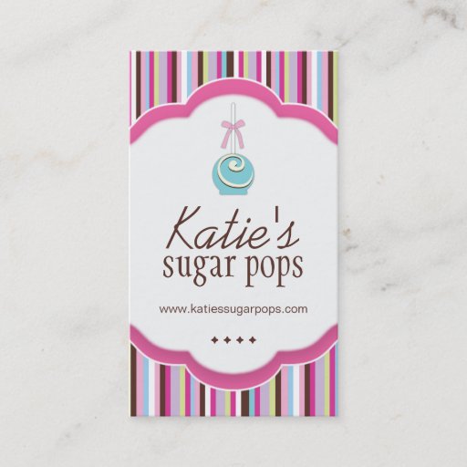 Customizable Cake Pops Business Cards