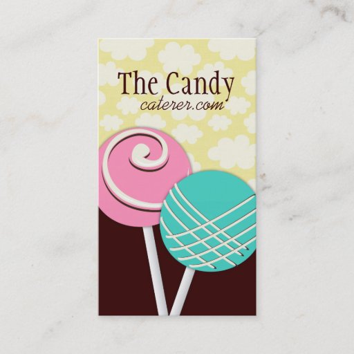 Customizable Cake Pops Business Cards
