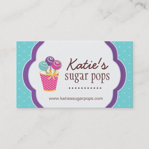 Customizable Cake Pops Business Cards