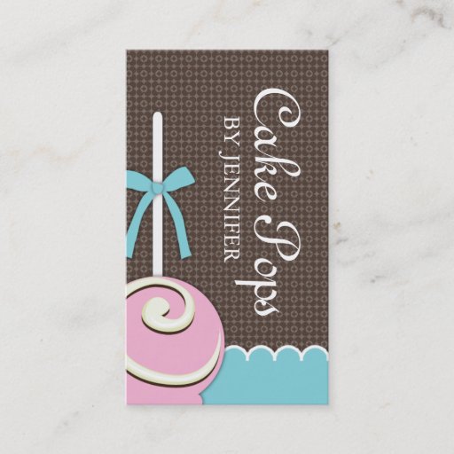 Customizable Cake Pops Business Cards