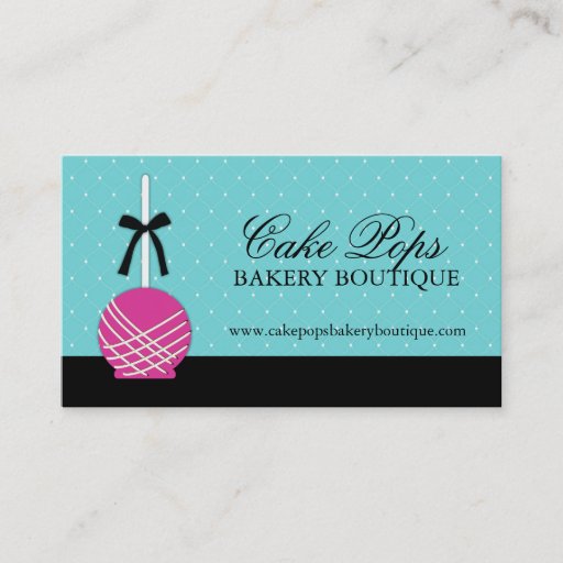 Customizable Cake Pops Business Cards