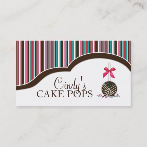 Customizable Cake Pops Business Cards