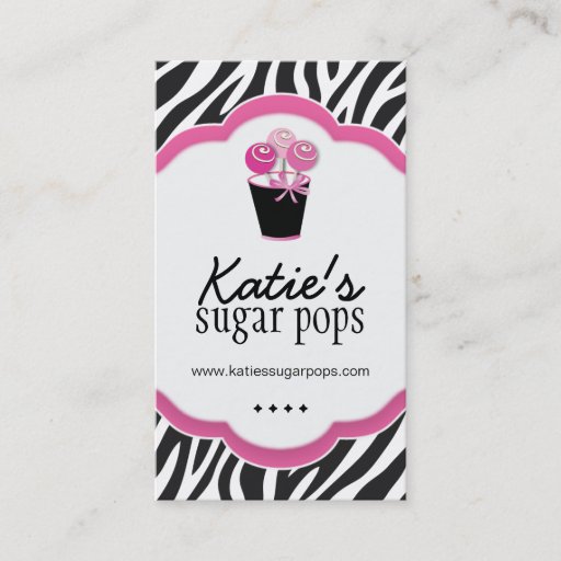 Customizable Cake Pops Business Cards