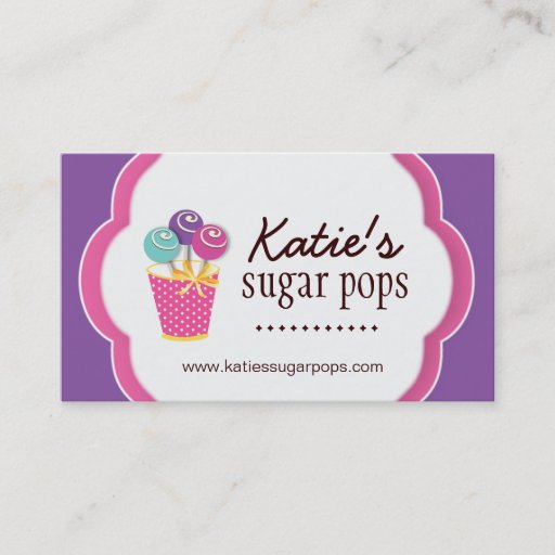 Customizable Cake Pops Business Cards