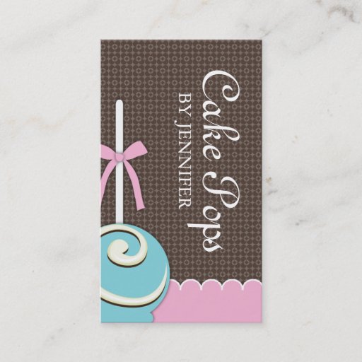 Customizable Cake Pops Business Cards