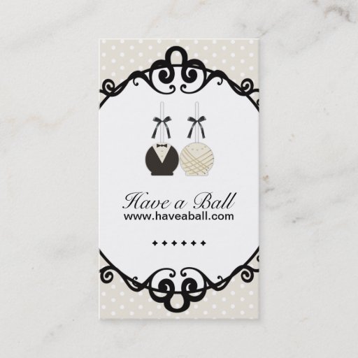 Customizable Cake Pops Business Cards