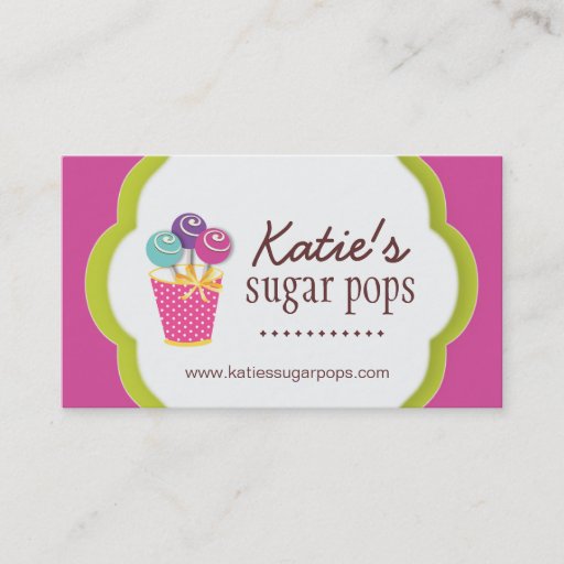Customizable Cake Pops Business Cards