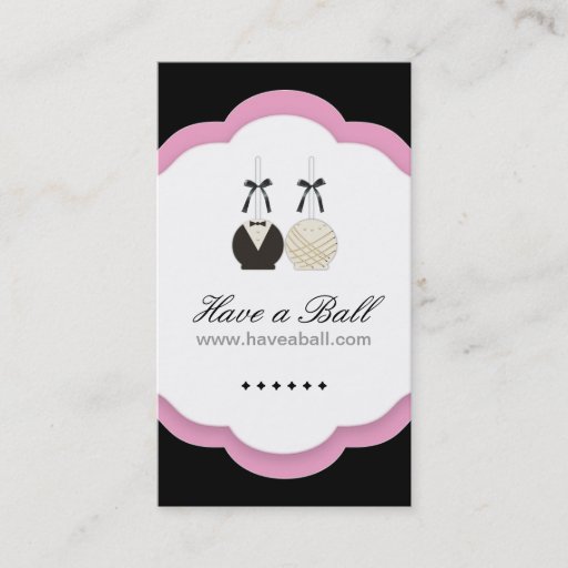Customizable Cake Pops Business Cards