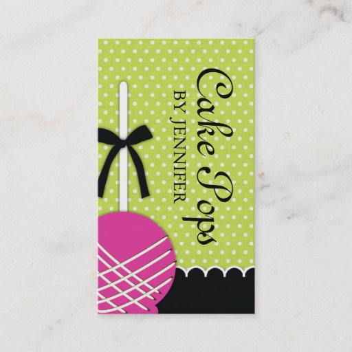 Customizable Cake Pops Business Cards