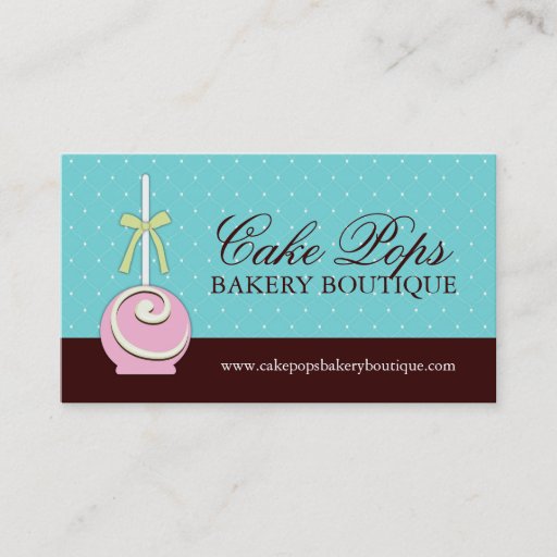 Customizable Cake Pops Business Cards