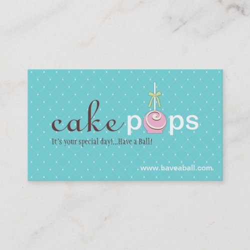 Cake Pops Business Cards