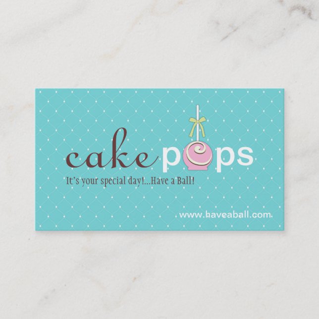 Cake Pops Business Cards (Front)