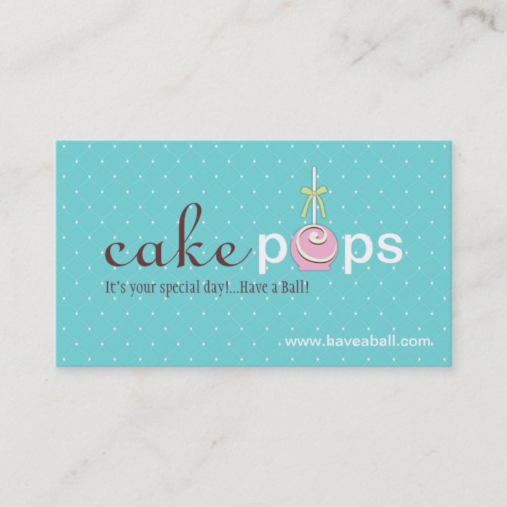 Cake Pops Business Cards Zazzle