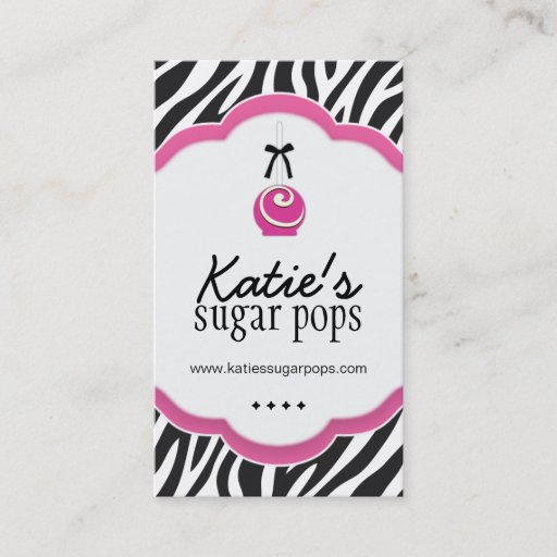 Customizable Cake Pops Business Cards