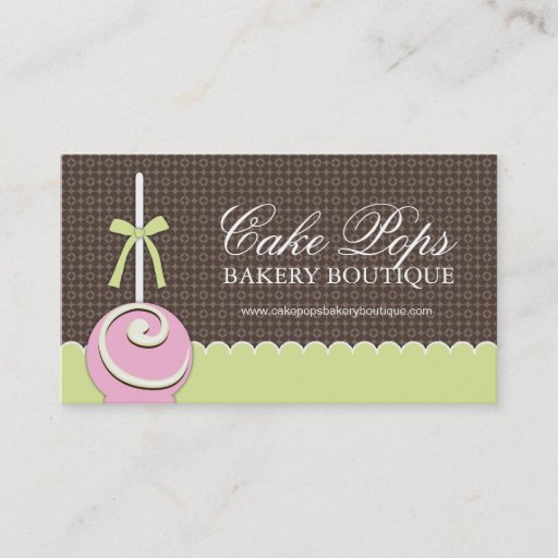 Customizable Cake Pops Business Cards