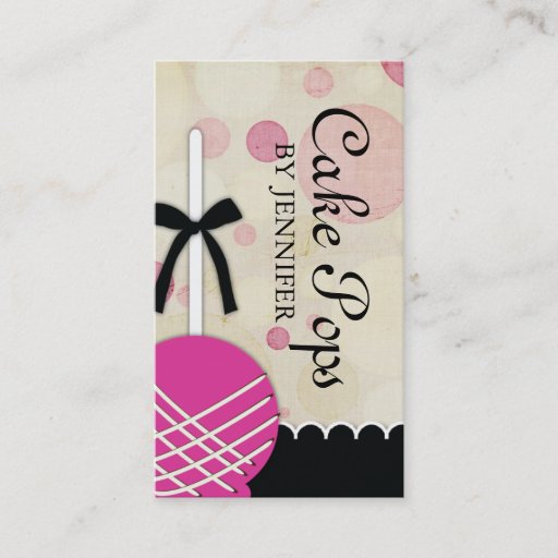 Customizable Cake Pops Business Cards